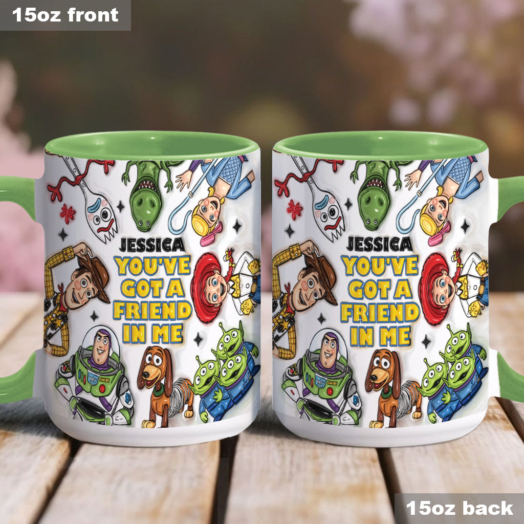 You've Got A Friend In Me - Personalized Toy Story Accent Mug & Coaster