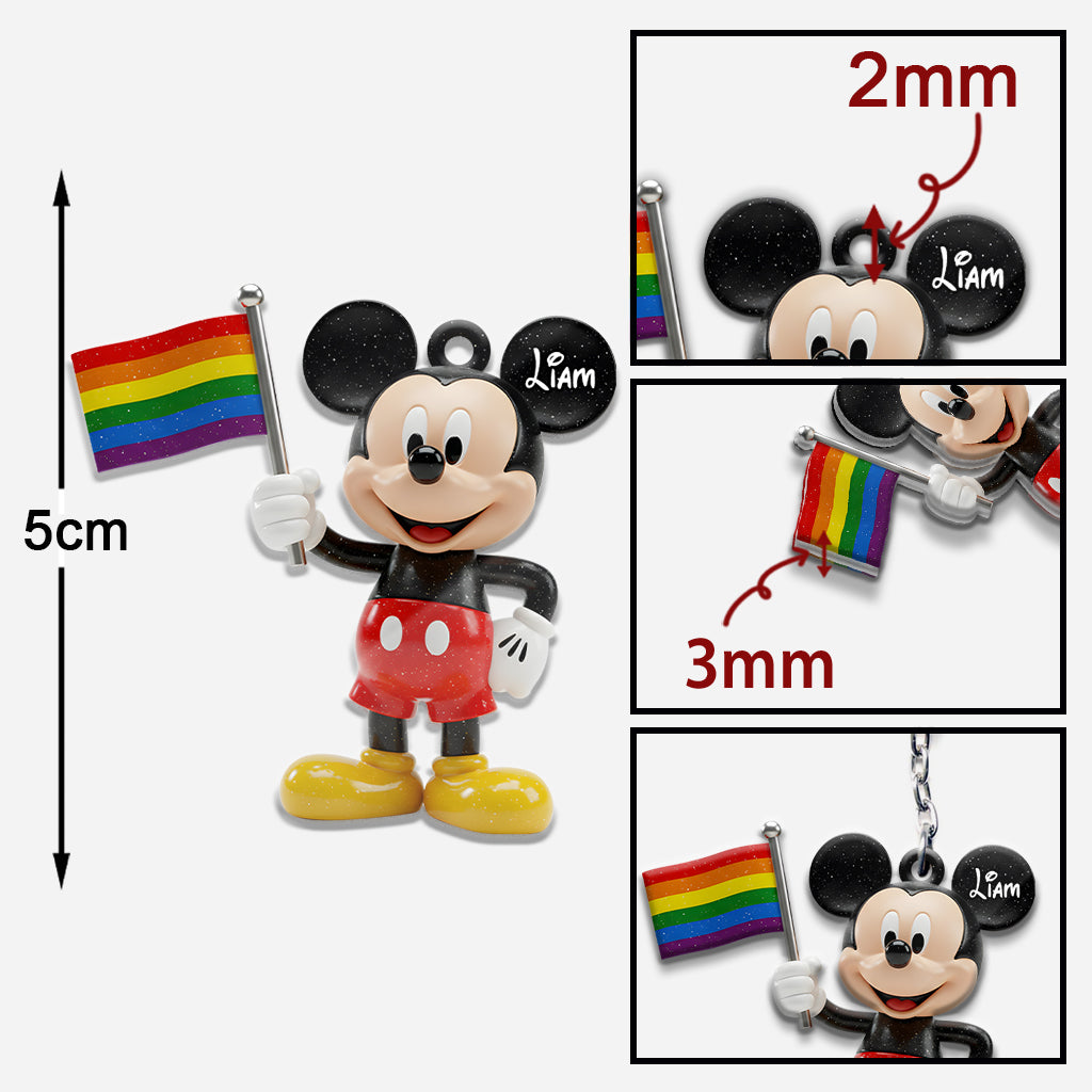 Love Is Love - Personalized LGBT Support Keychain