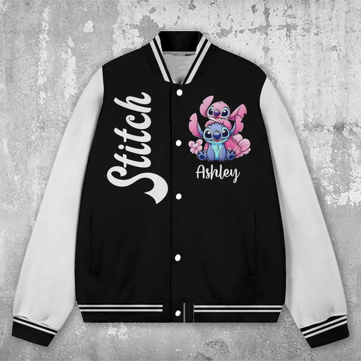 Ohana Means Family - Personalized Ohana Varsity Jacket