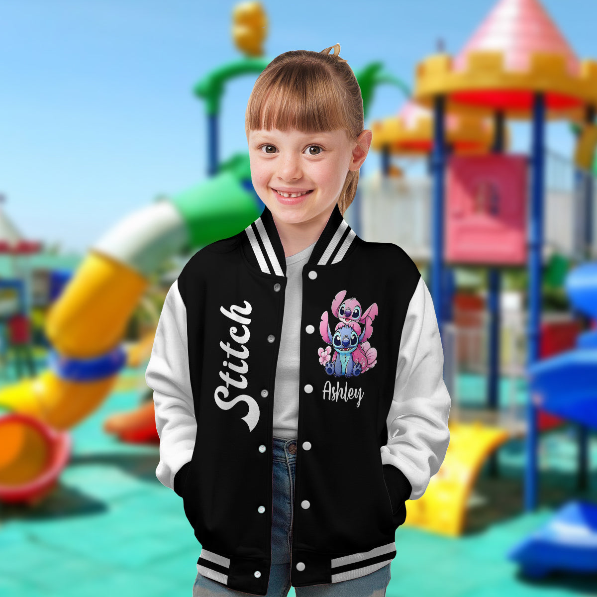 Ohana Means Family - Personalized Ohana Varsity Jacket