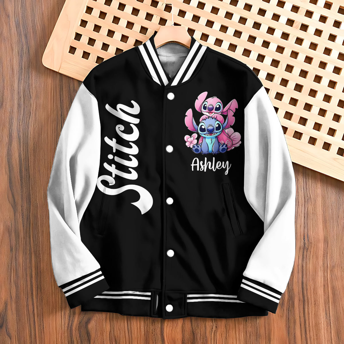 Ohana Means Family - Personalized Ohana Varsity Jacket