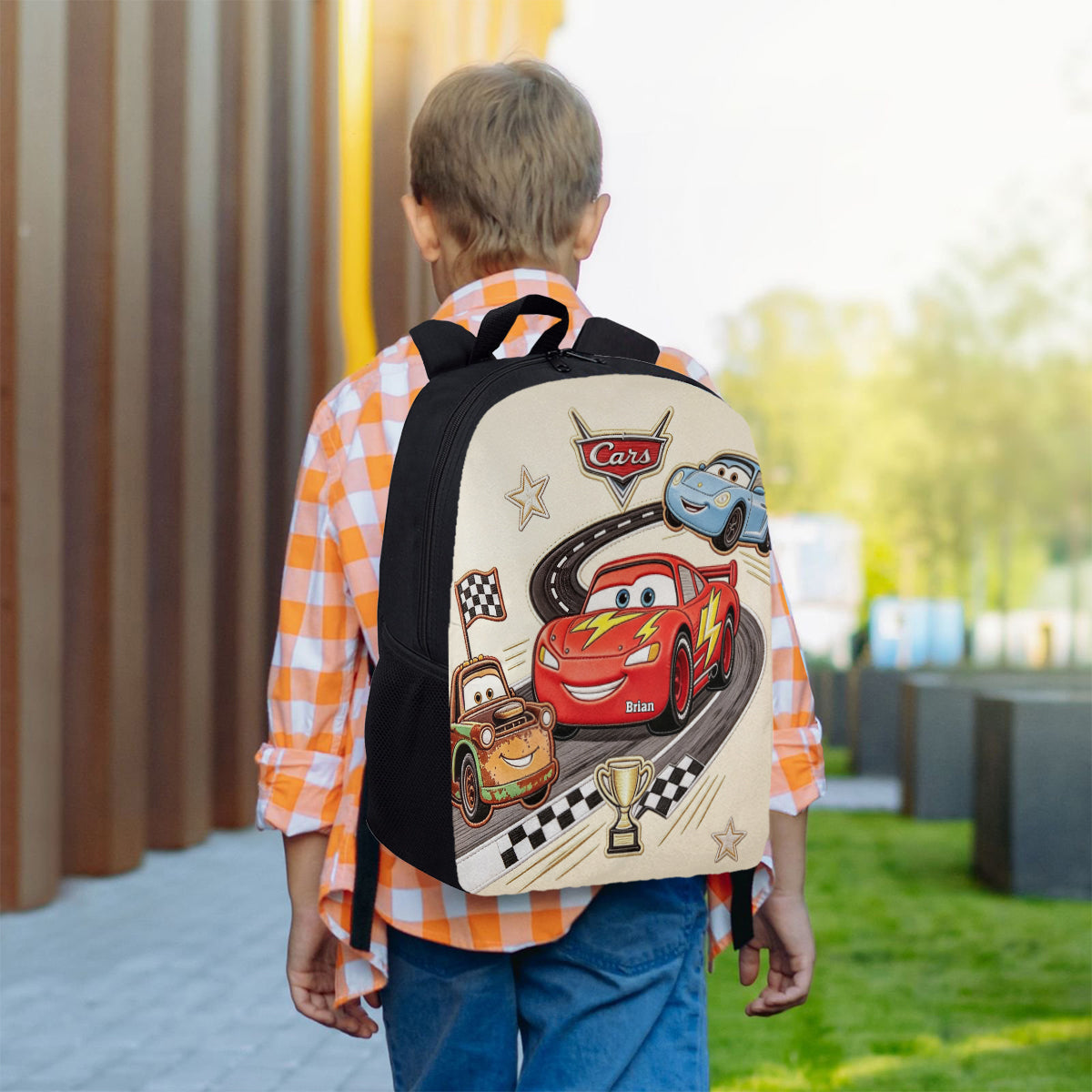 Cars Kid Friends - Personalized Racing Lover Multifunctional Backpack