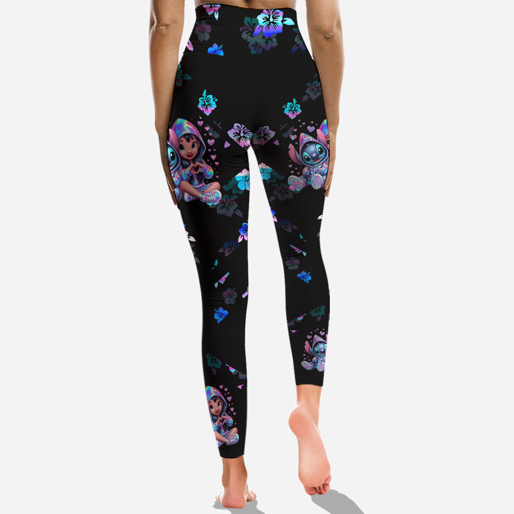 Ohana Means Family - Personalized Ohana Cross Tank Top and Leggings