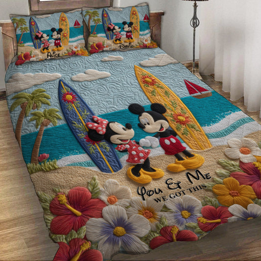 You & Me We Got This - Personalized Mouse Quilt Set
