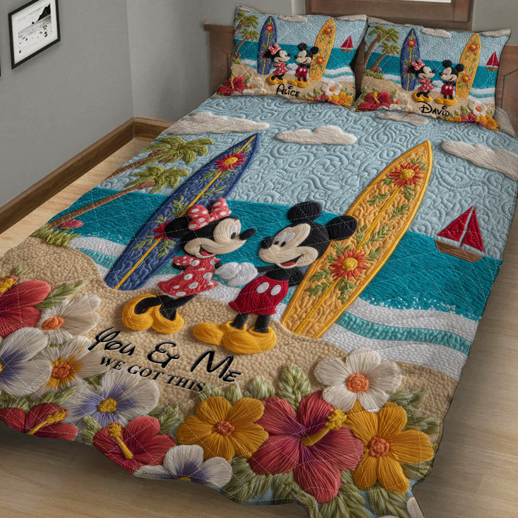 You & Me We Got This - Personalized Mouse Quilt Set