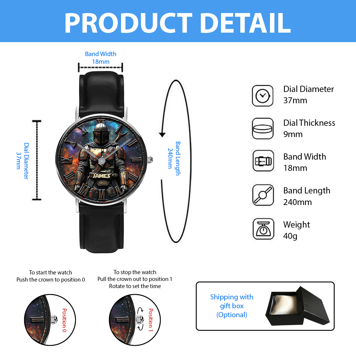 Galactic Guardian - Personalized The Force Hand Watch