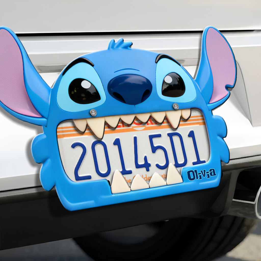 Blue Monster - Personalized Ohana License Plate Frames
