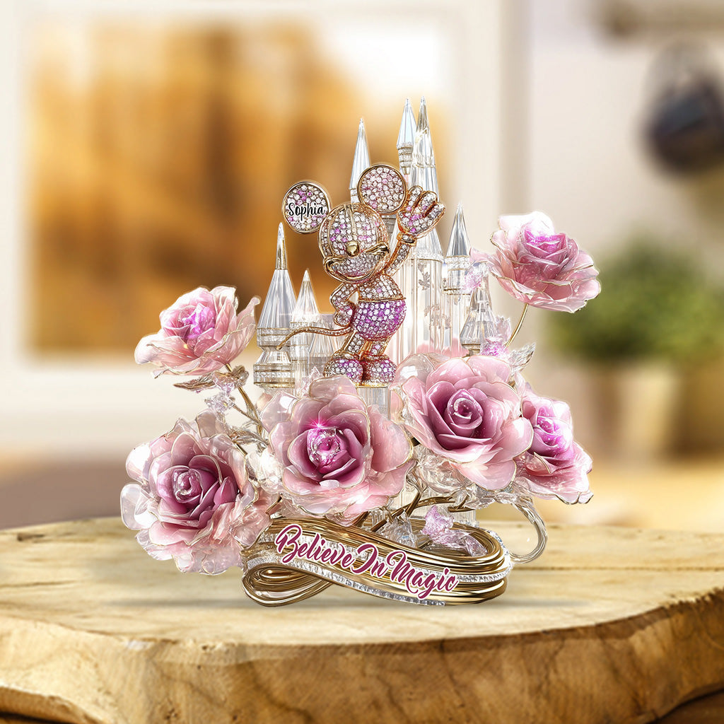 Believe In Magic - Personalized Mouse Custom Shaped Acrylic Plaque