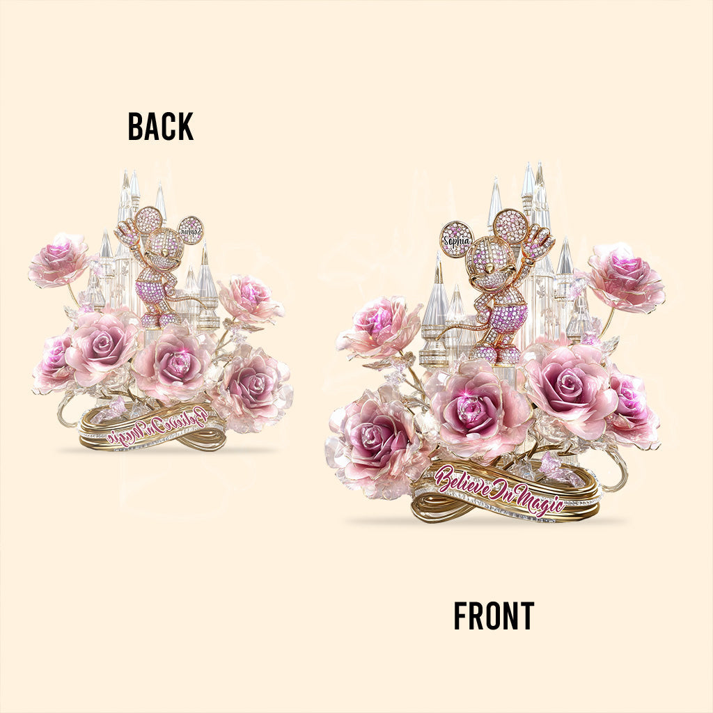 Believe In Magic - Personalized Mouse Custom Shaped Acrylic Plaque