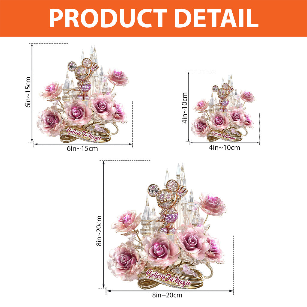 Believe In Magic - Personalized Mouse Custom Shaped Acrylic Plaque