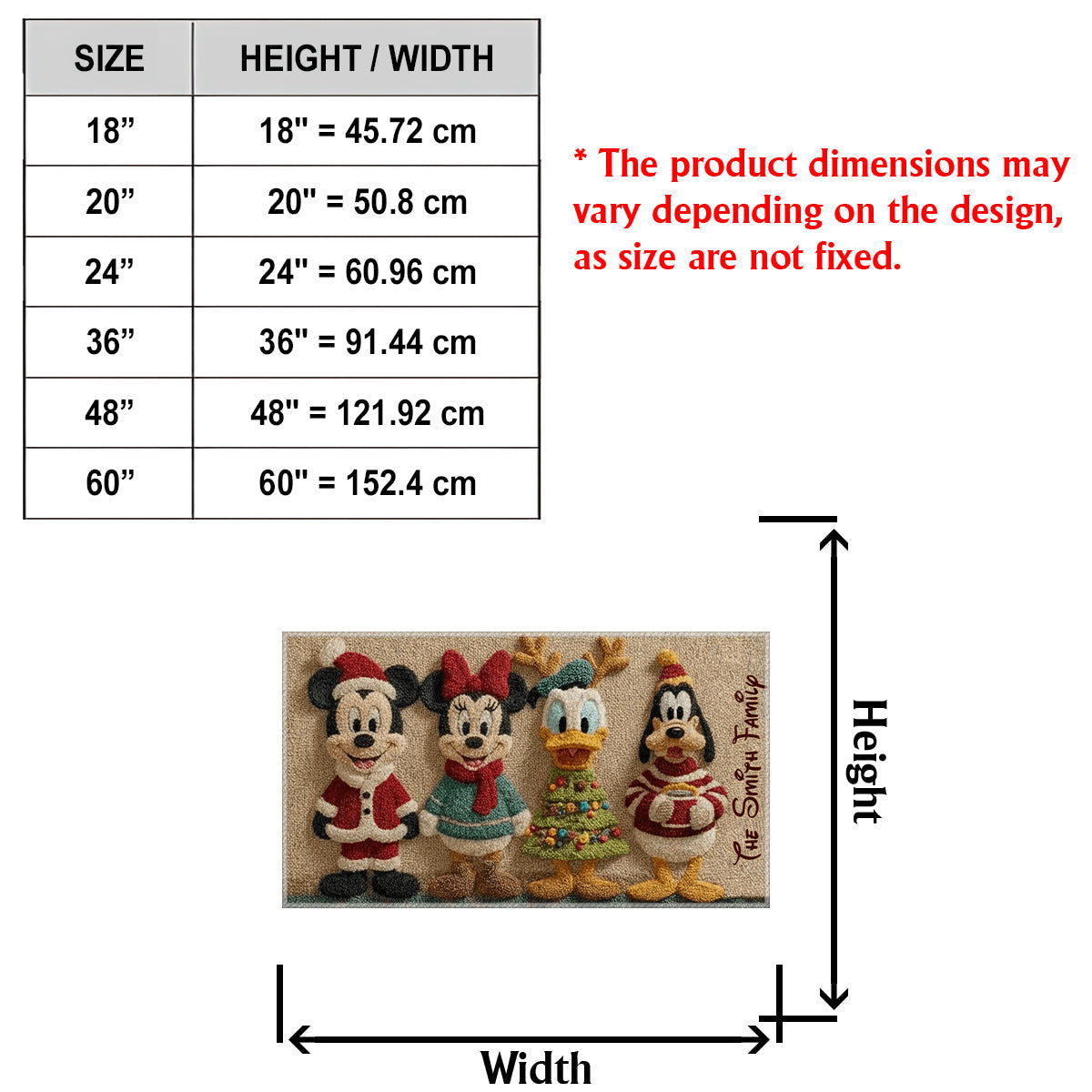 Magical Christmas - Personalized Mouse Non-Slip Tufted Rug