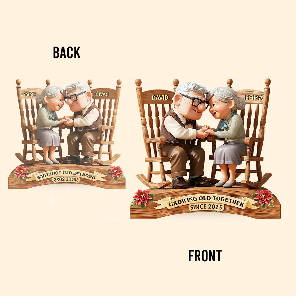 Growing Old Together - Personalized Couple Custom Shaped Acrylic Plaque
