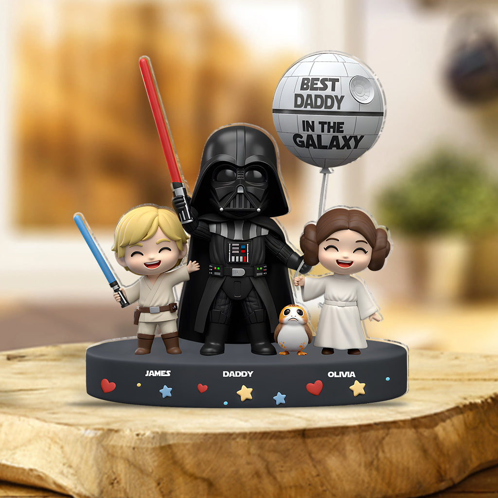 Best Dad In The Galaxy - Personalized The Force Custom Shaped Acrylic Plaque