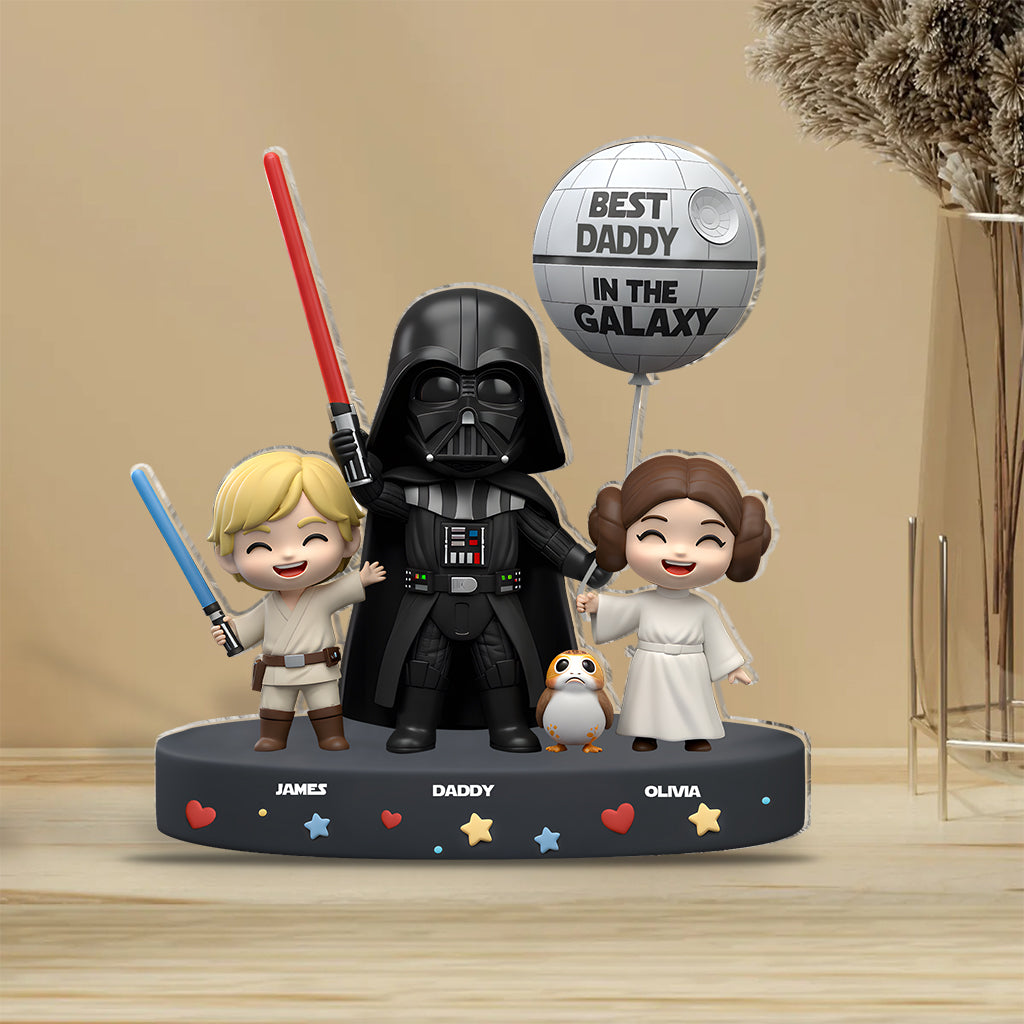 Best Dad In The Galaxy - Personalized The Force Custom Shaped Acrylic Plaque