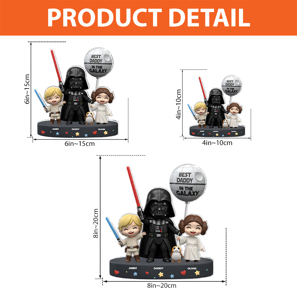 Best Dad In The Galaxy - Personalized The Force Custom Shaped Acrylic Plaque