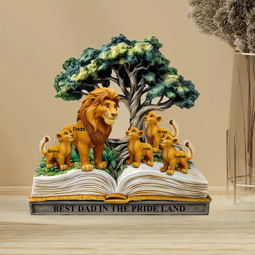 Best Dad In The Pride Land - Personalized Father Custom Shaped Acrylic Plaque