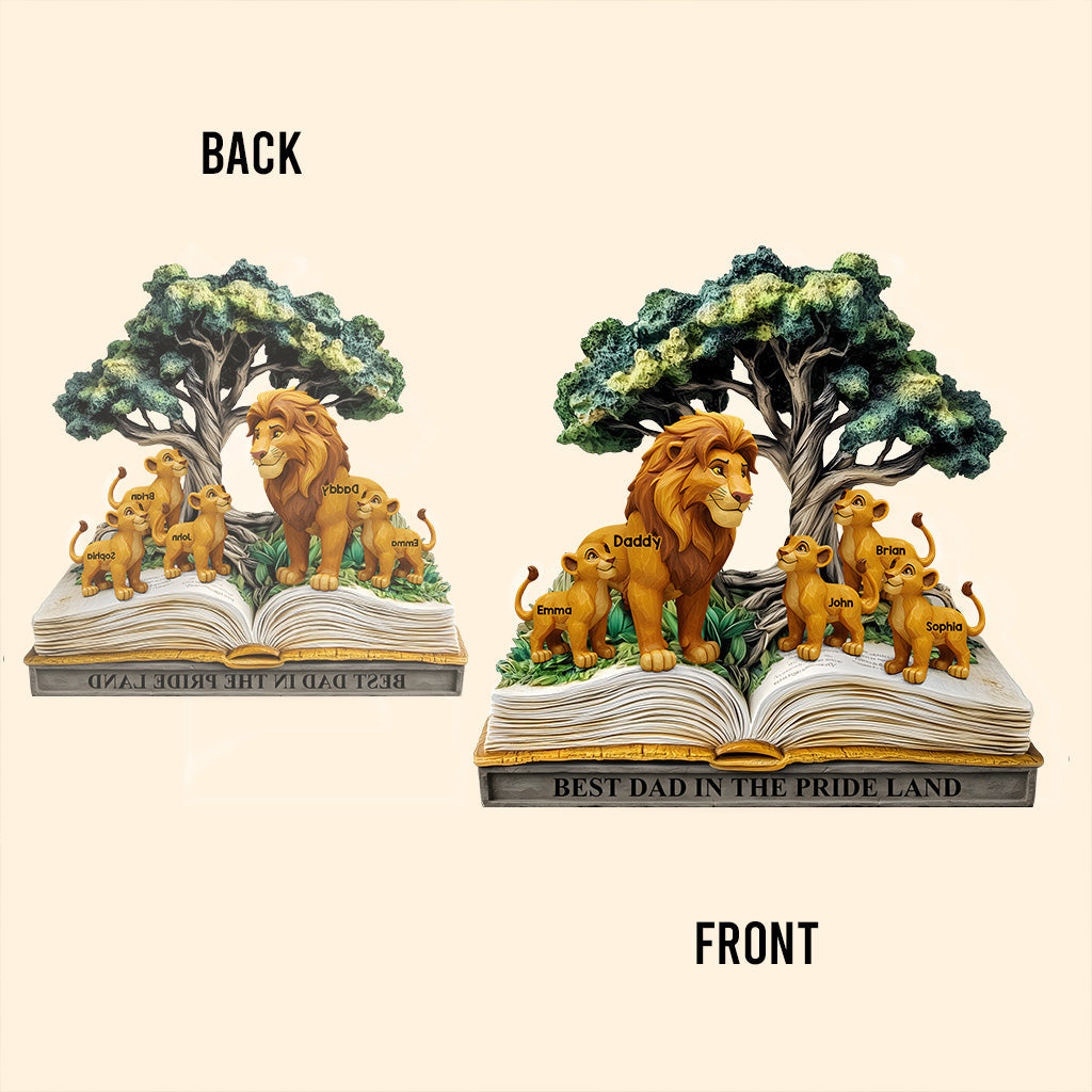 Best Dad In The Pride Land - Personalized Father Custom Shaped Acrylic Plaque