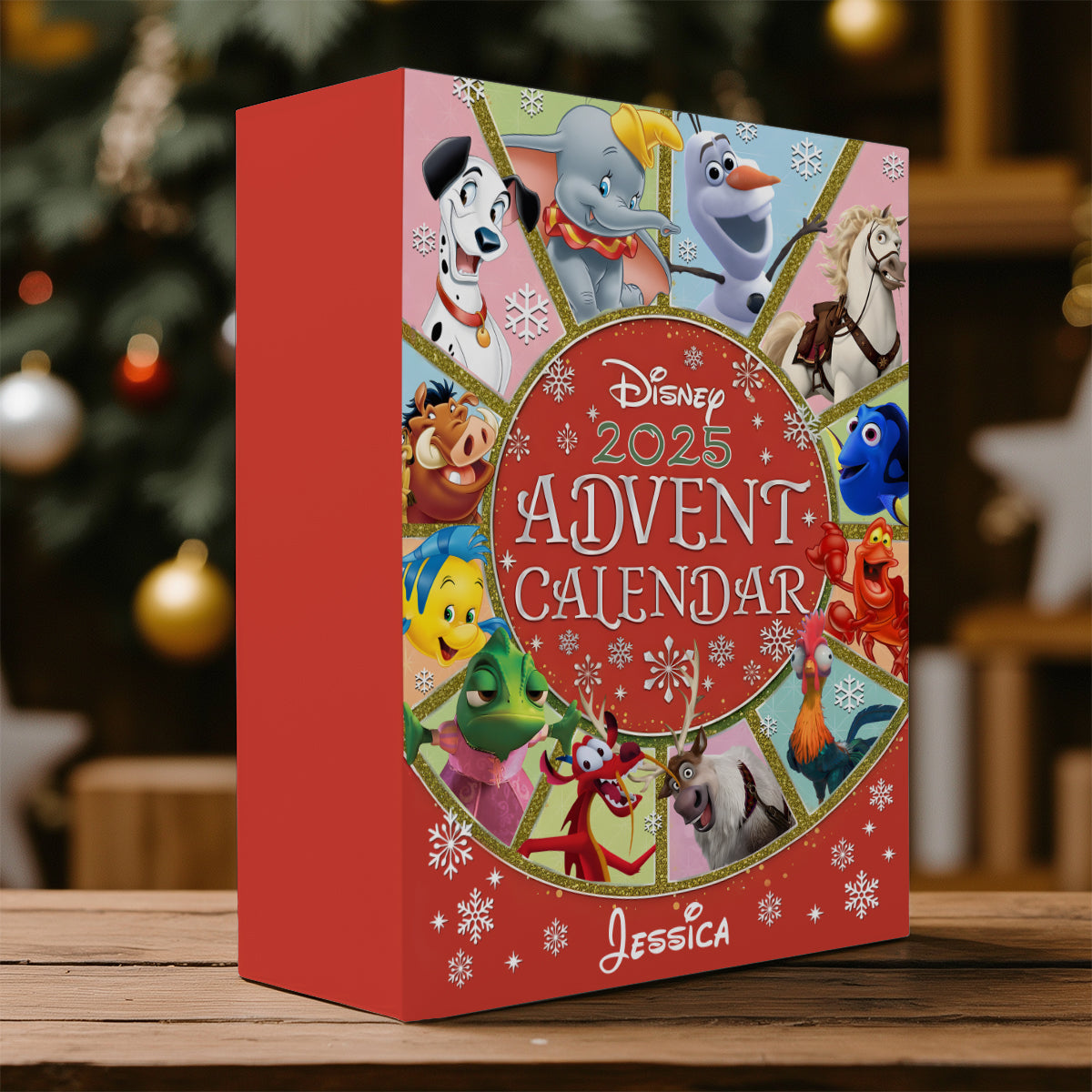 2025 Magical Advent Calender - Personalized Mouse Folded Advent Calendar With Ornaments
