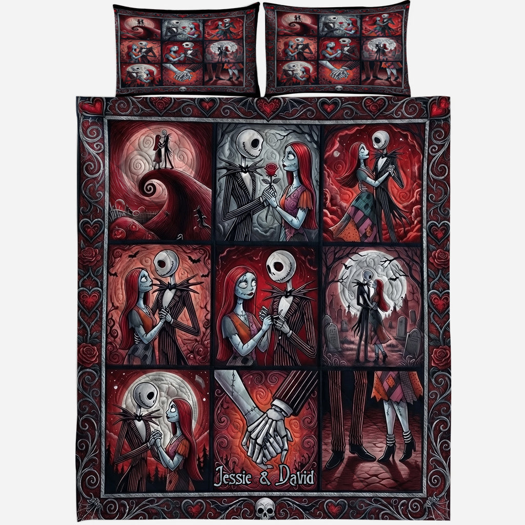 Perfect Gift For Couple - Personalized Nightmare Quilt Set