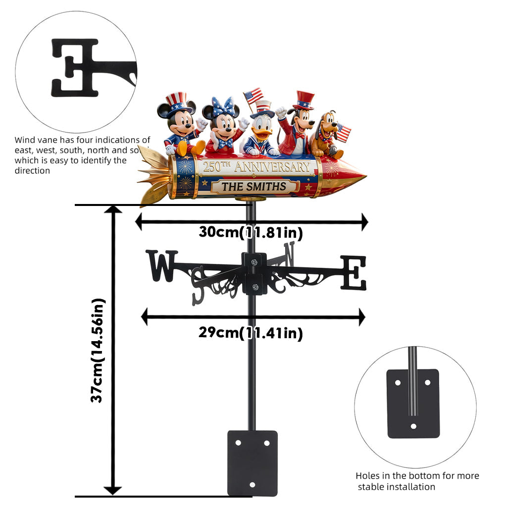 250th Anniversary Celabration - Personalized Mouse Weather Vane