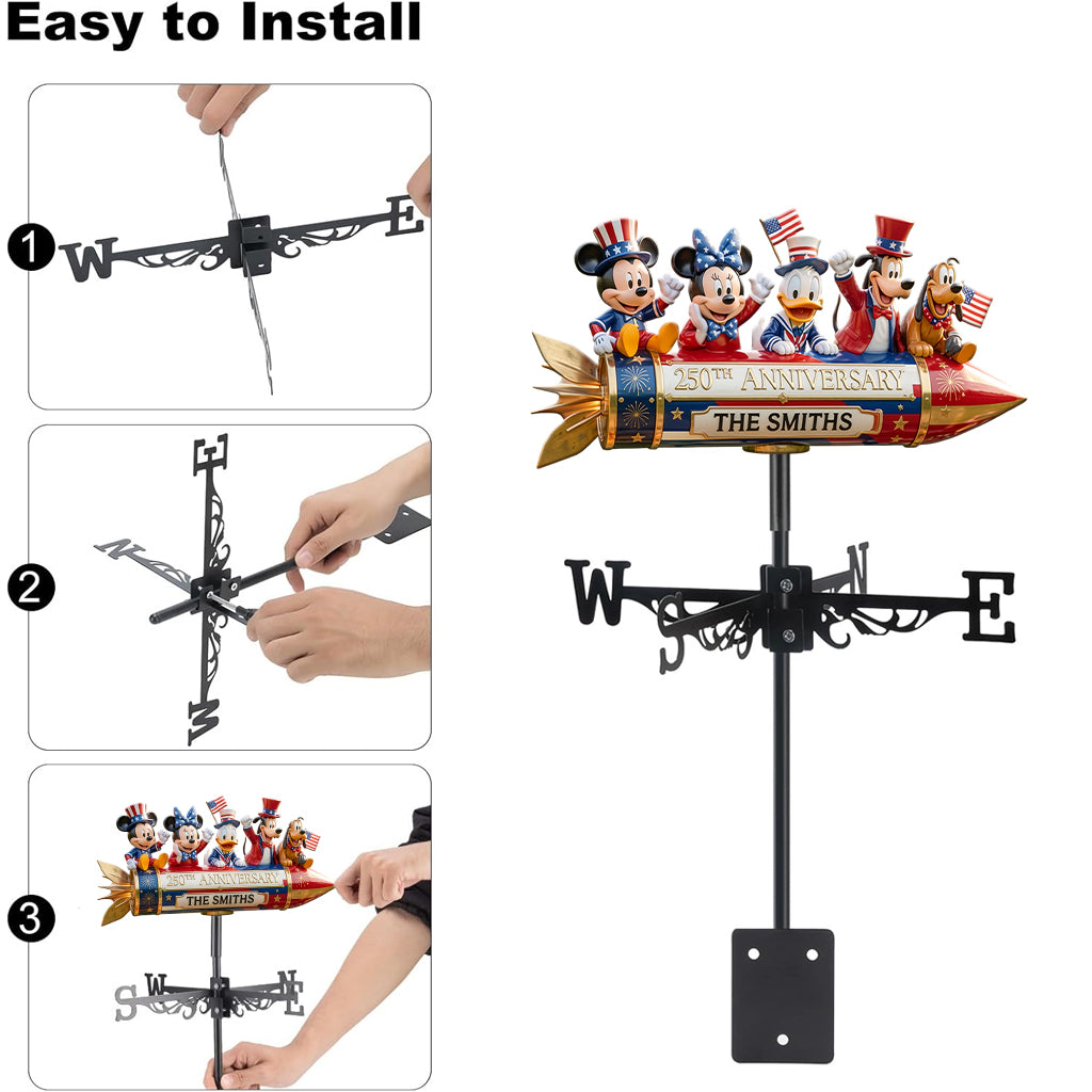250th Anniversary Celabration - Personalized Mouse Weather Vane