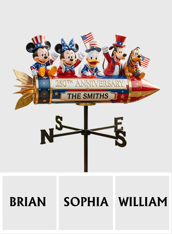 250th Anniversary Celabration - Personalized Mouse Weather Vane