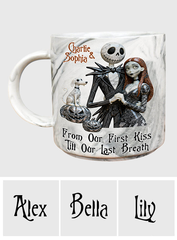 From Our First Kiss - Personalized Nightmare Marble Mug