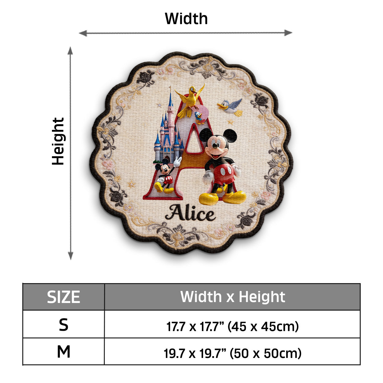 Magic Family - Personalized Mouse Custom Shape Placemat