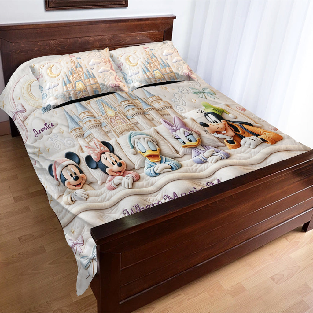 Where Magic Meets Sweet Dreams - Personalized Mouse Bedding Set
