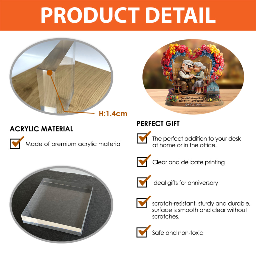 You Will Always Be My Greatest Adventure - Personalized Mouse Custom Shaped Acrylic Plaque