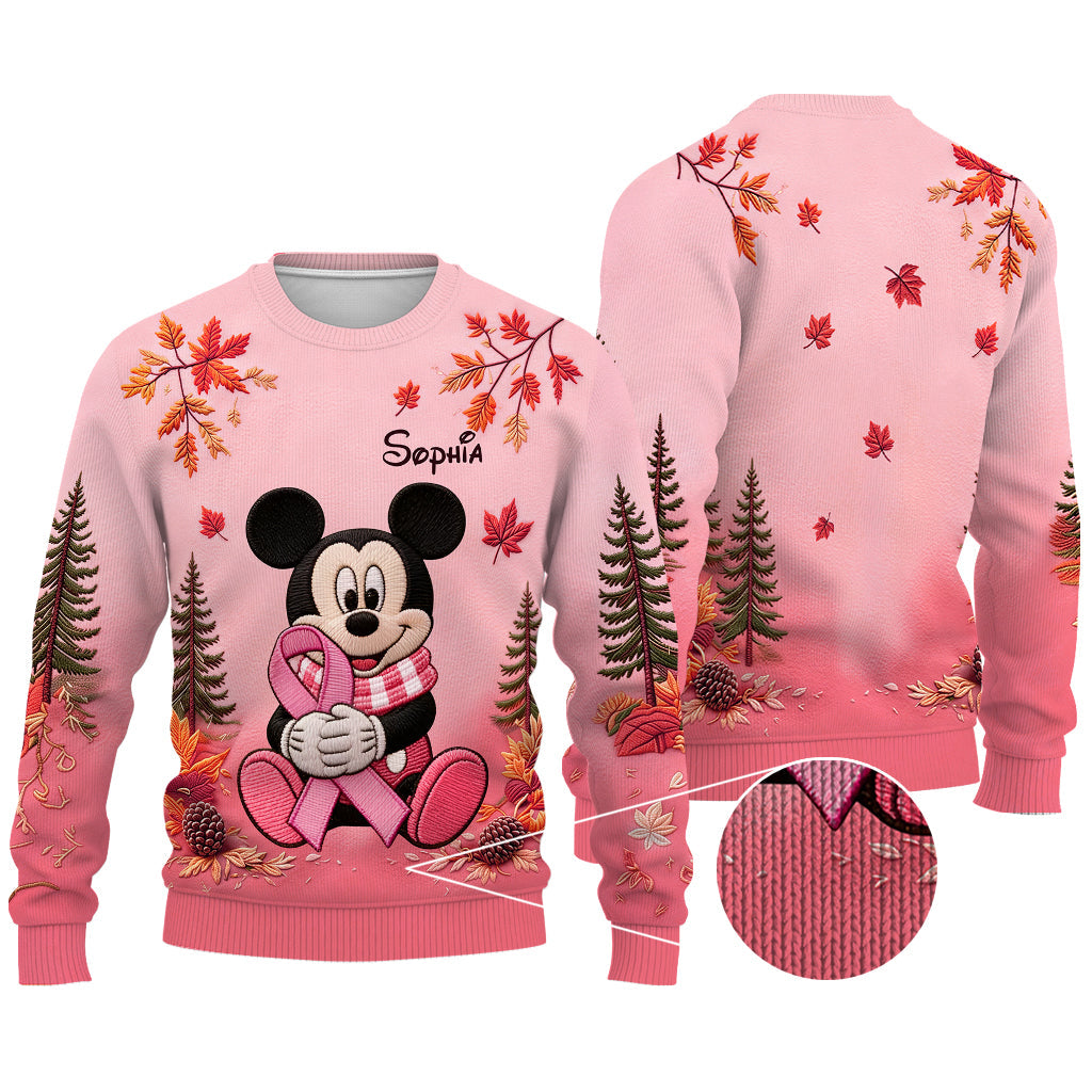 Breast Cancer Awareness - Personalized Breast Cancer Awareness Ugly Sweater