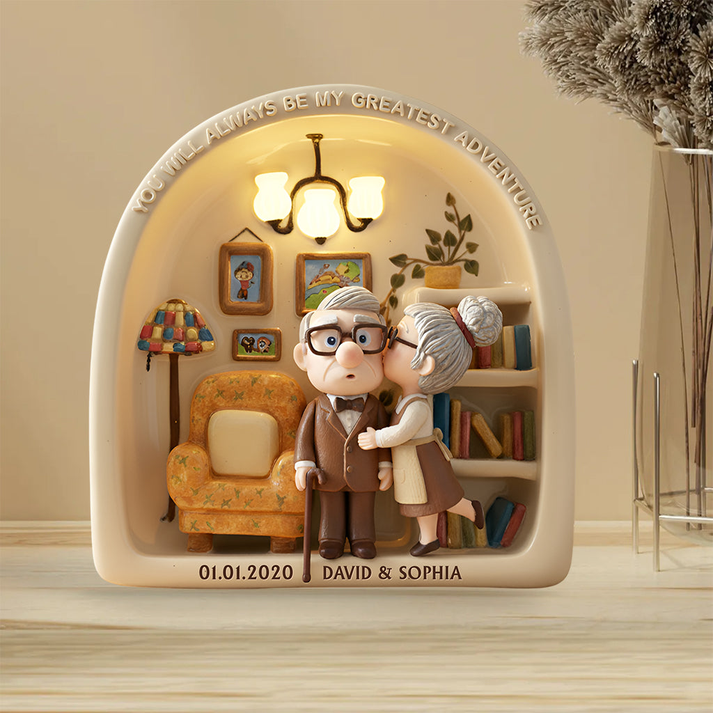 You Are My Greatest Adventure - Personalized Couple Custom Shaped Acrylic Plaque