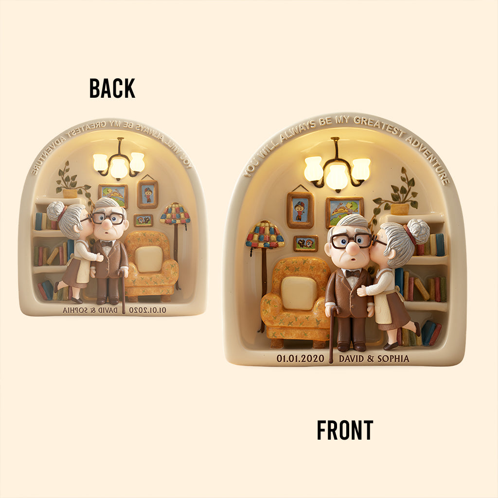 You Are My Greatest Adventure - Personalized Couple Custom Shaped Acrylic Plaque