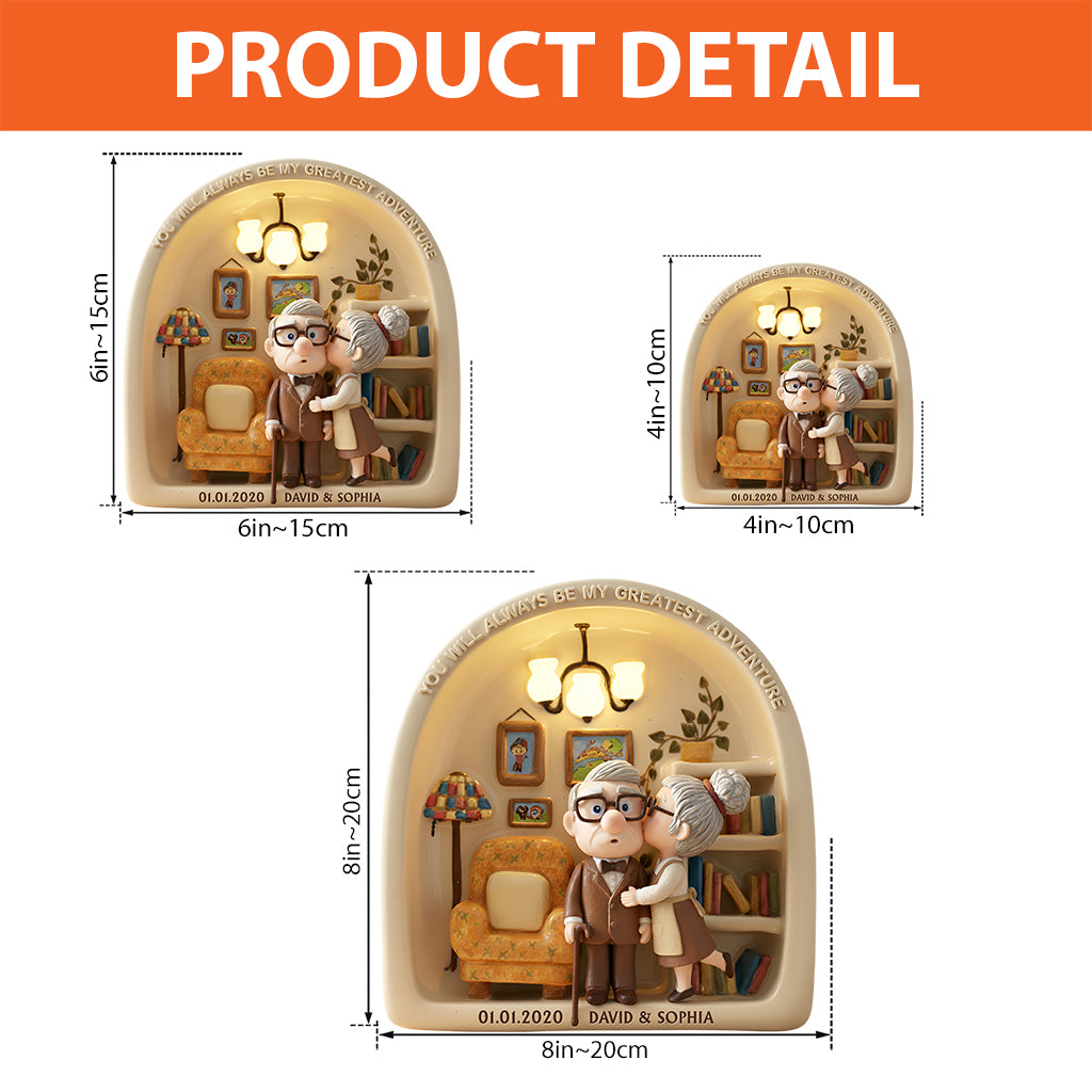 You Are My Greatest Adventure - Personalized Couple Custom Shaped Acrylic Plaque