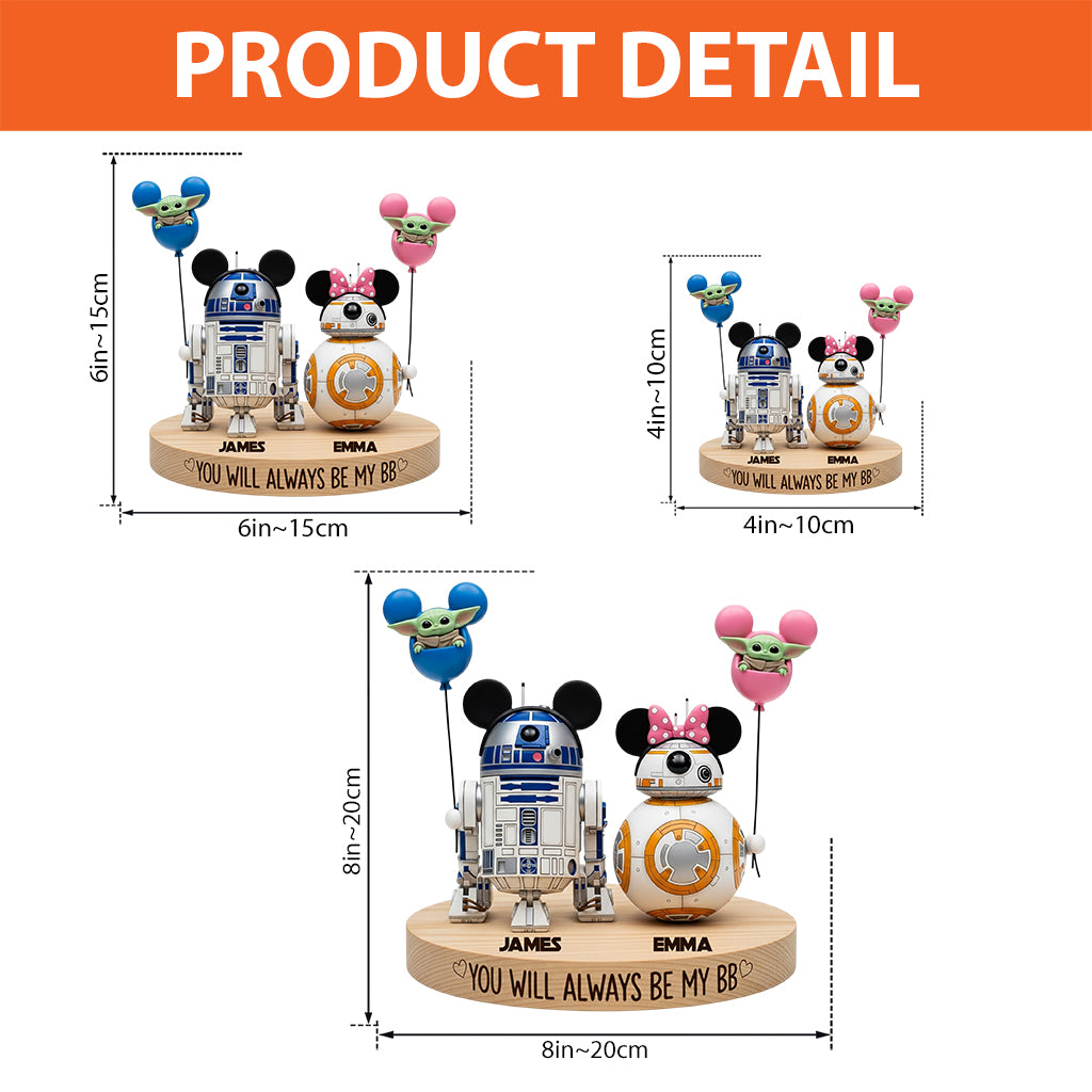 You Will Always Be My BB - Personalized The Force Custom Shaped Acrylic Plaque