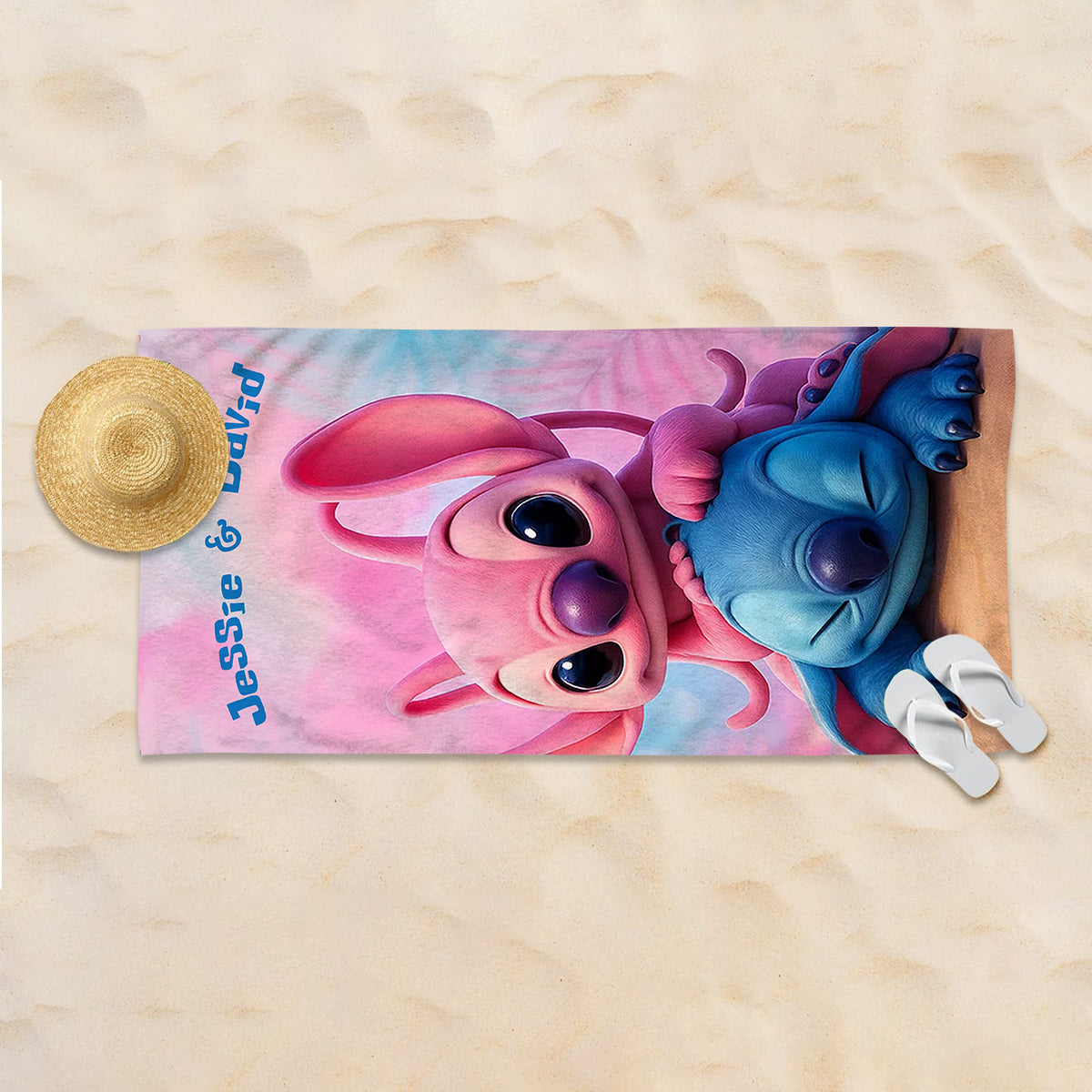 Cute Ohana - Personalized Ohana Quick-dry Beach Towel/ Bath Towel
