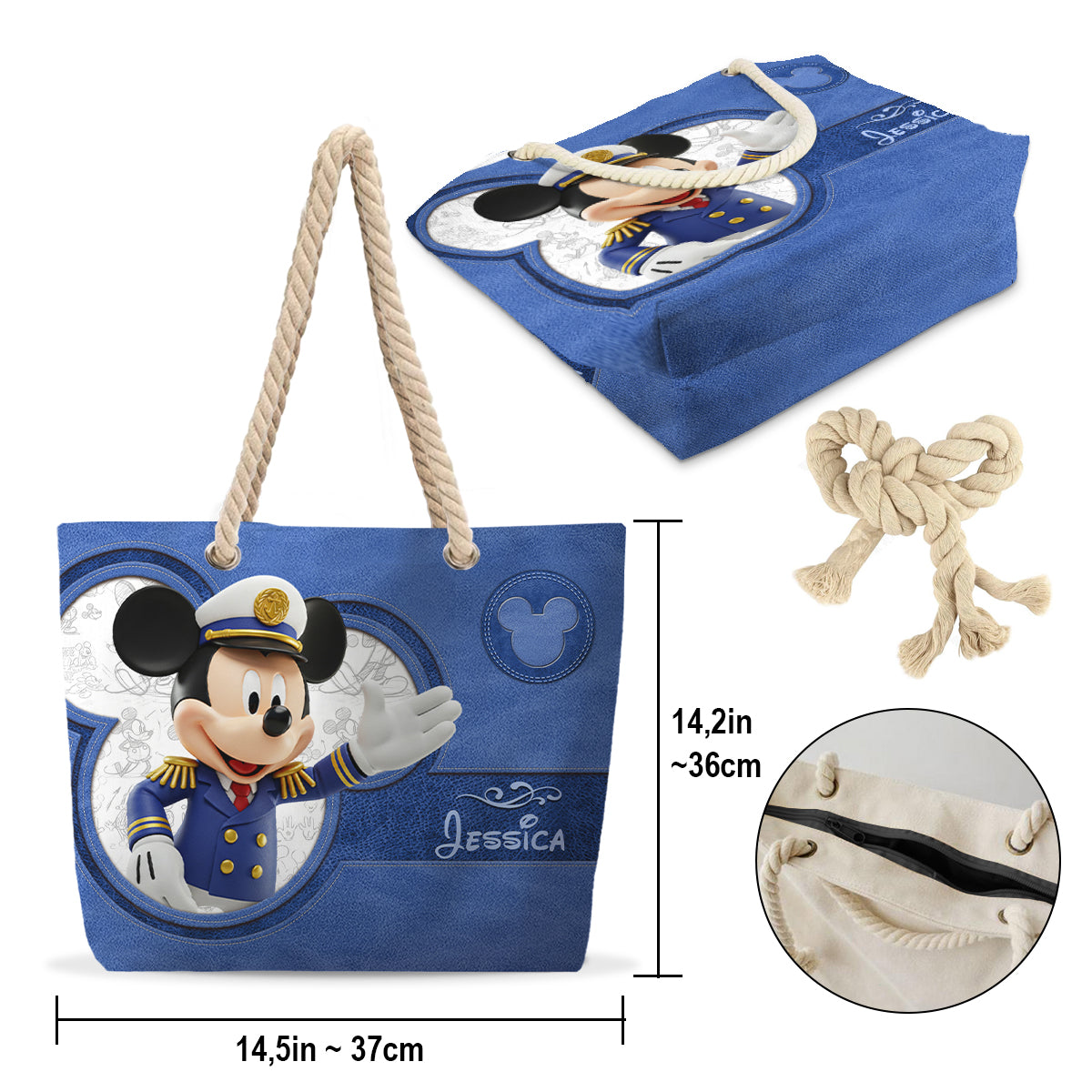 Magical Cruise Trip - Personalized Mouse Beach Bag