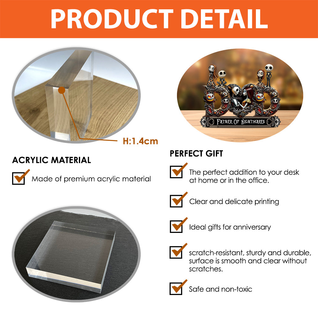 Father Of Nightmares - Personalized Nightmare Custom Shaped Acrylic Plaque