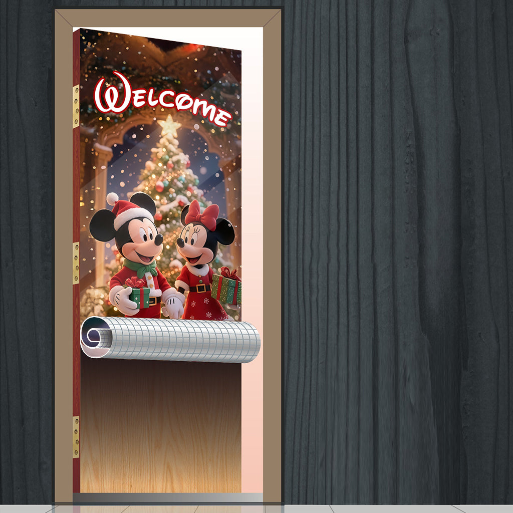 Magical Christmas - Personalized Mouse Door Sticker