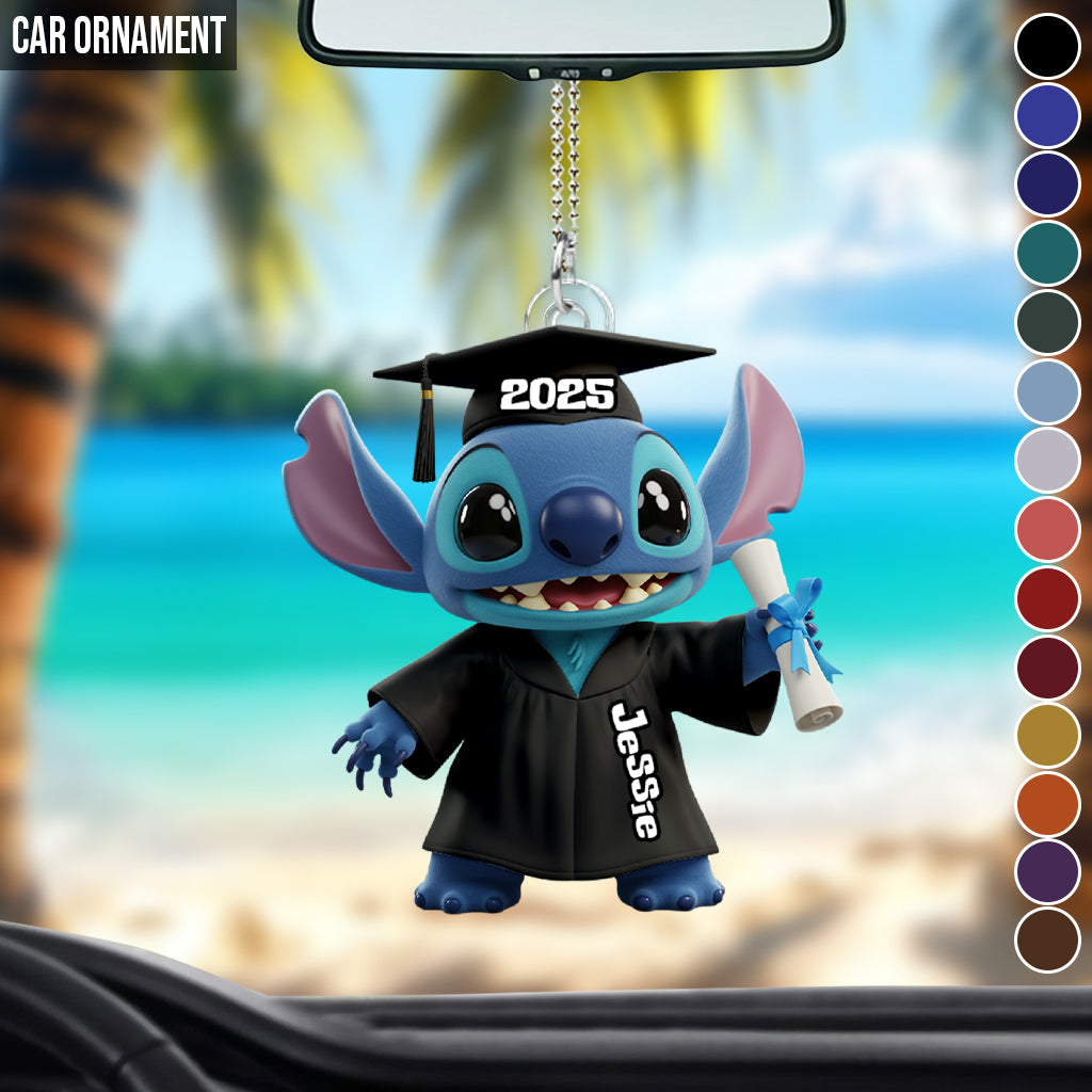 Happy Graduation 2025 - Personalized Ohana Transparent Car Ornament