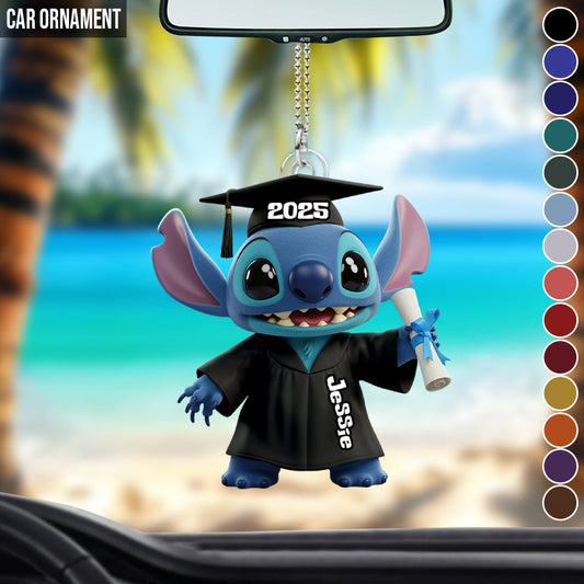 Happy Graduation 2025 - Personalized Ohana Transparent Car Ornament