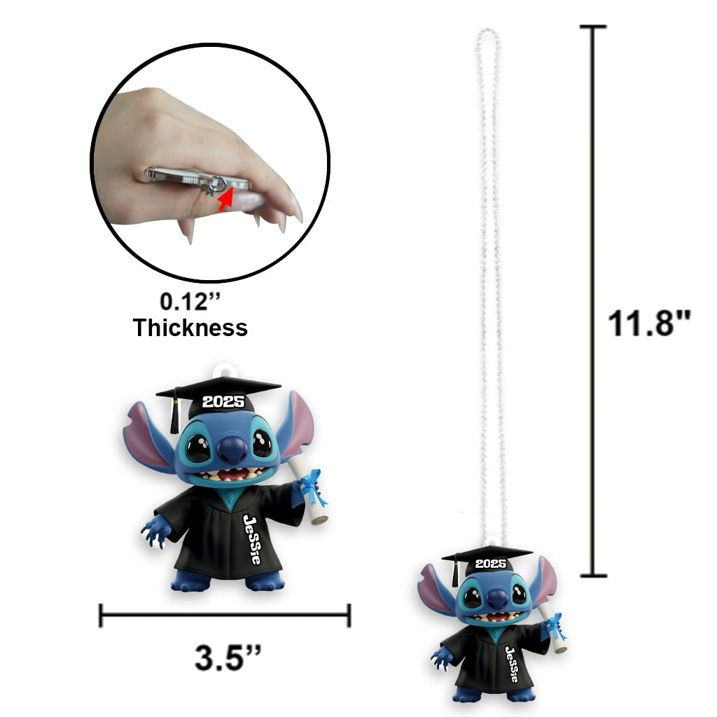 Happy Graduation 2025 - Personalized Ohana Transparent Car Ornament