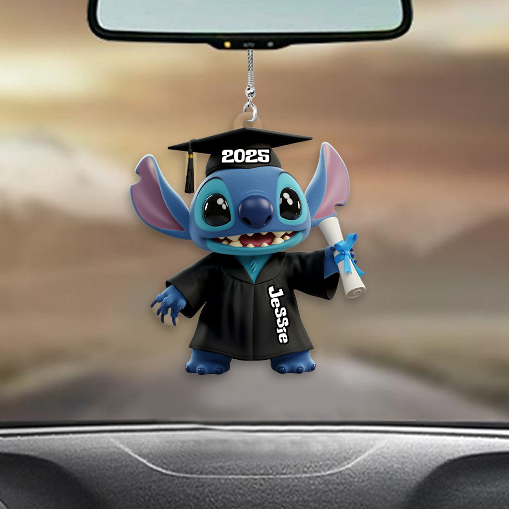 Happy Graduation 2025 - Personalized Ohana Transparent Car Ornament
