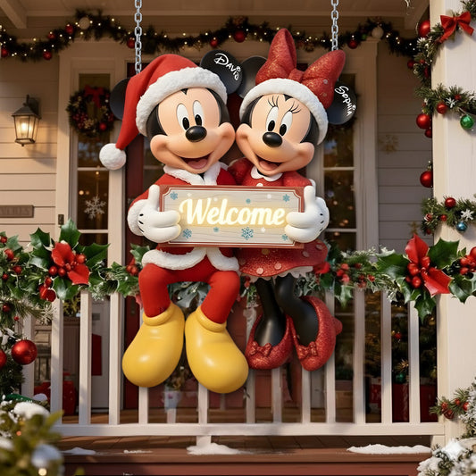 Welcome To Our House - Personalized Mouse Cut Metal Sign