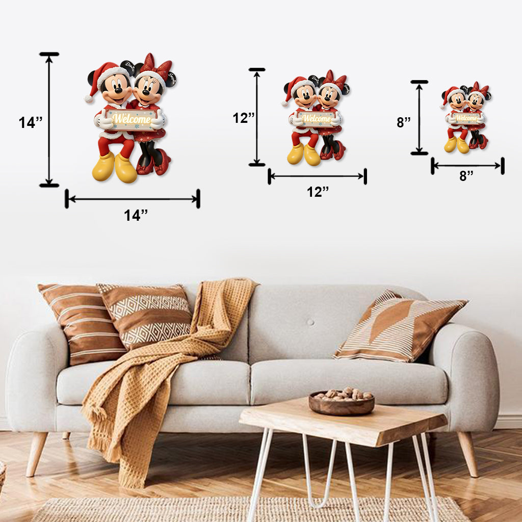 Welcome To Our House - Personalized Mouse Cut Metal Sign