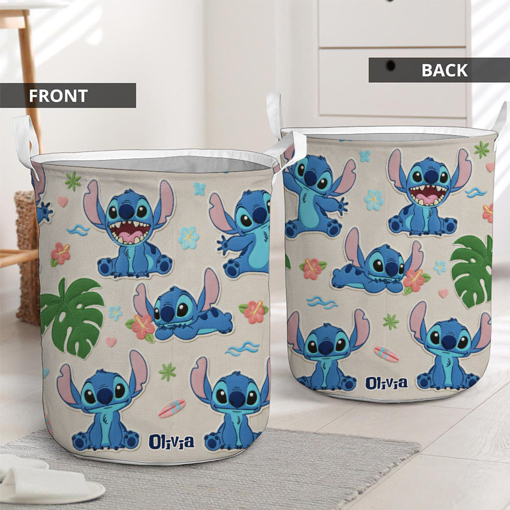 Blue Alien Friend - Personalized Ohana Storage Basket