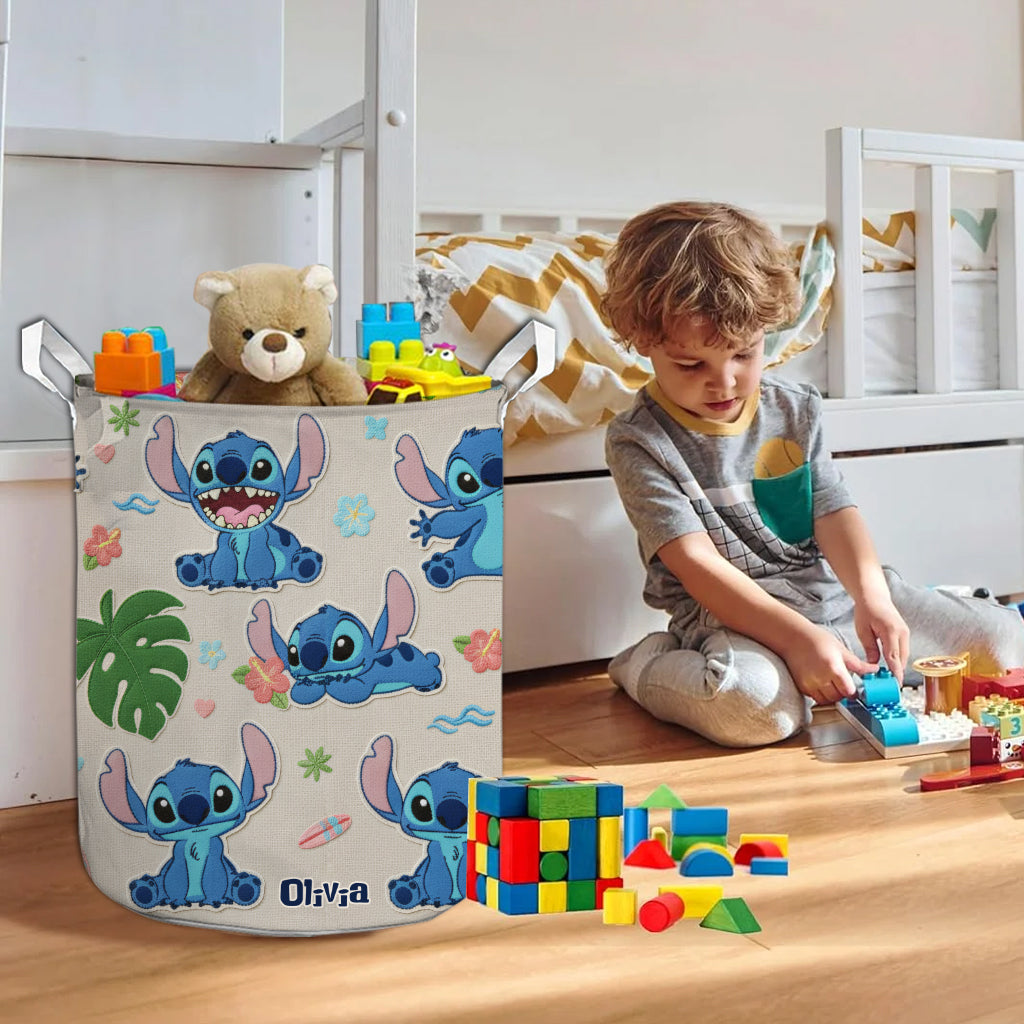 Blue Alien Friend - Personalized Ohana Storage Basket