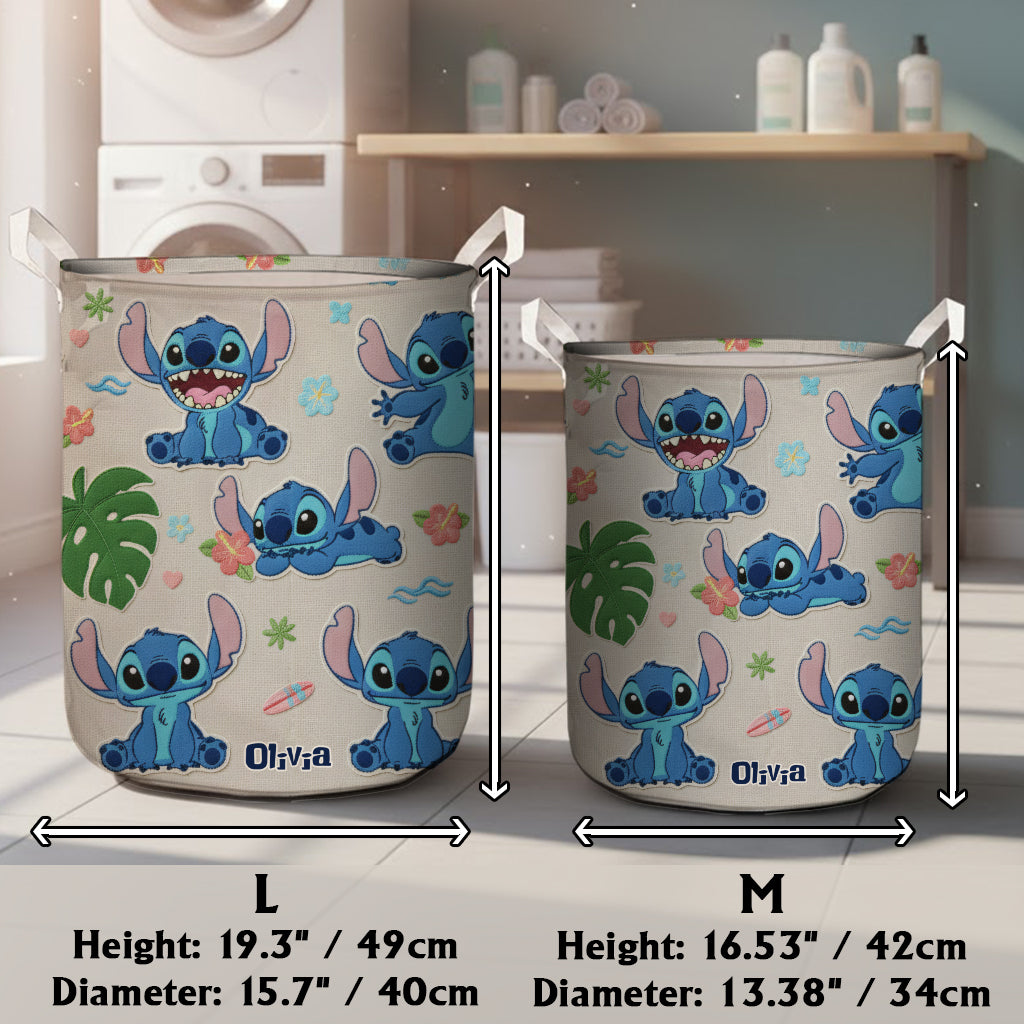 Blue Alien Friend - Personalized Ohana Storage Basket