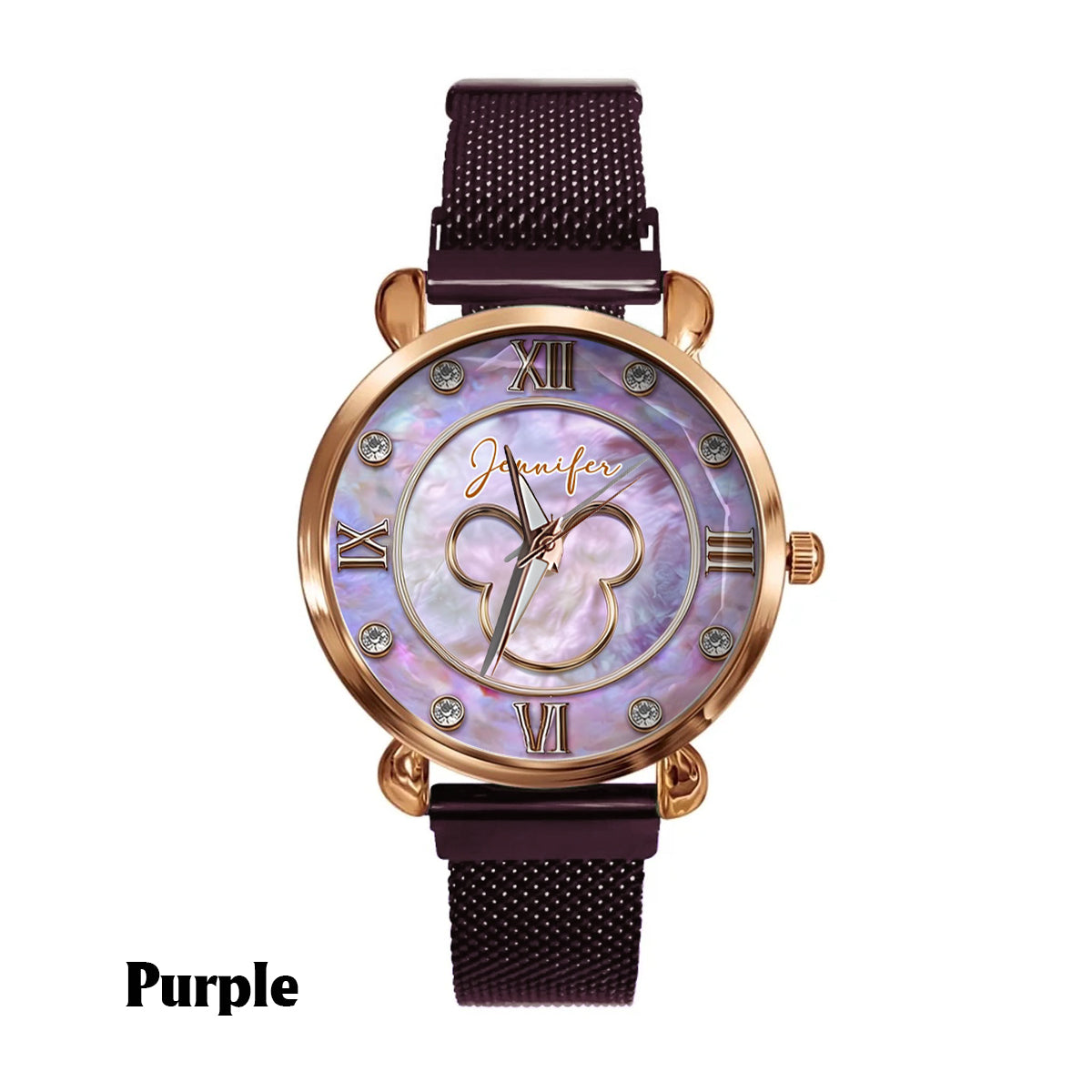Magical Mother Of Pearl - Personalized Mouse Women Hand Watch