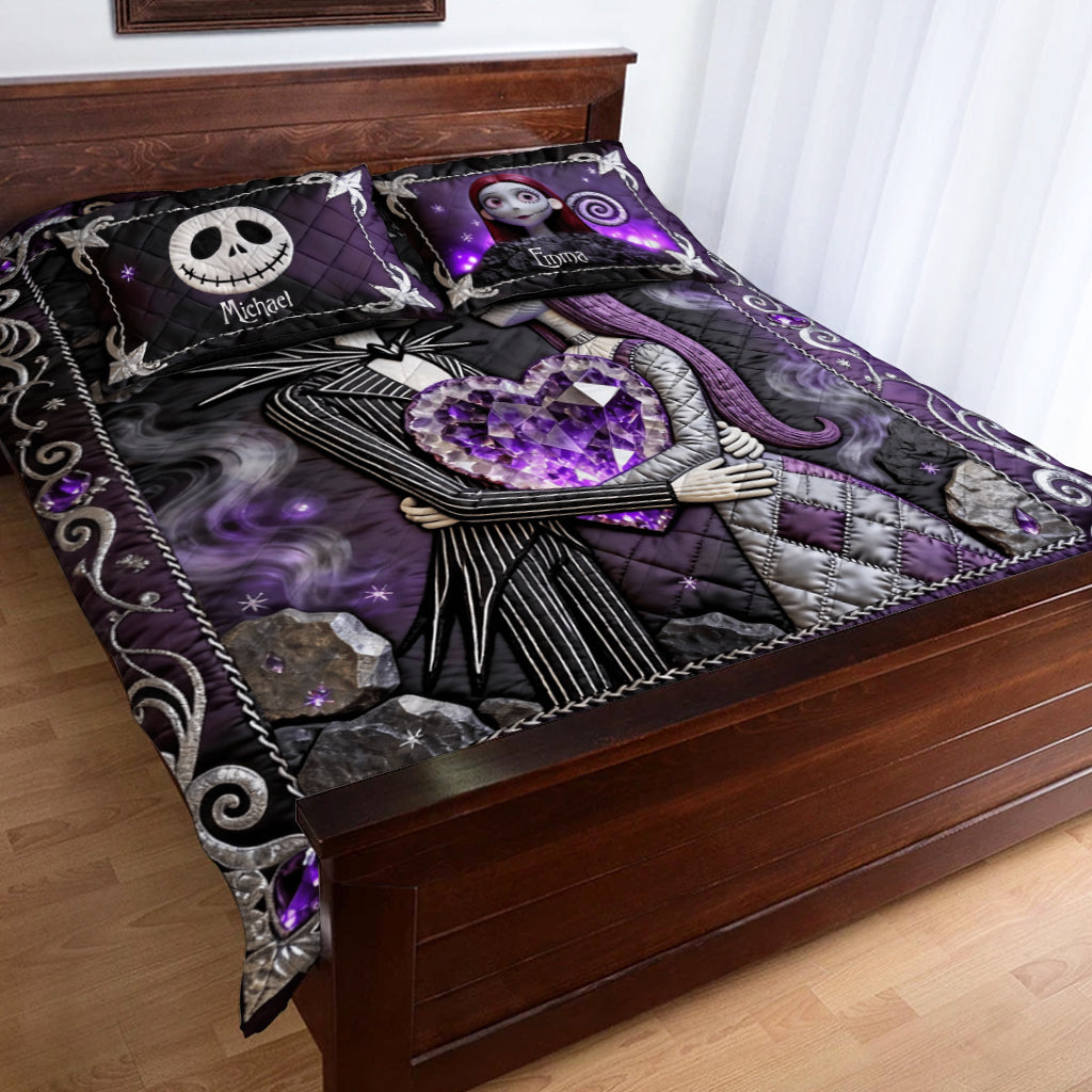 From Our First Kiss Till Our Last Breath - Personalized Nightmare Quilt Set